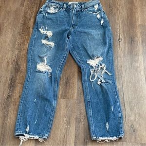 Abercrombie & Fitch curve love high rise mom jean